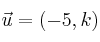 \vec{u}=(-5, k)