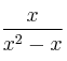 \frac{x}{x^2-x}