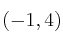 (-1,4)