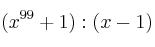 (x^{99}+1) : (x-1)
