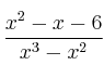 \frac{x^2-x-6}{x^3-x^2}