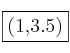 \fbox{(1,3.5)}