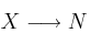 X \longrightarrow N