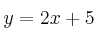 y = 2x+5