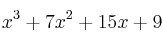 x^3+7x^2+15x+9