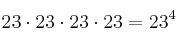 23 \cdot 23 \cdot 23 \cdot 23 = 23^4