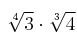  \: \sqrt[4]{3} \cdot \sqrt[3]{4}