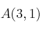 A(3,1)