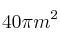 40 \pi m^2