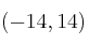(-14,14)