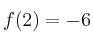f(2)=-6