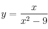 y = \frac{x}{x^2-9}