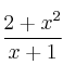 \frac{2+x^2}{x+1}