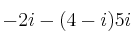 -2i - (4-i)5i