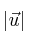 |\vec{u}|