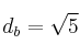 d_b=\sqrt{5}