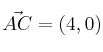 \vec{AC} = (4,0)