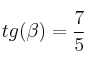 tg(\beta) = \frac{7}{5} tg(\beta) = \frac{7}{5}