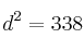 d^2=338