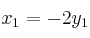 x_1=-2y_1