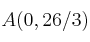 A(0, 26/3)
