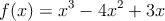 f(x)=x^3-4x^2+3x