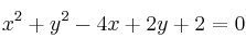 x^2+y^2-4x+2y+2=0
