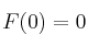 F(0)=0