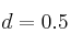 d=0.5 d=0.5