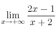 \lim\limits_{x \rightarrow +\infty} \frac{2x-1}{x+2}