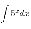 \int 5^x dx