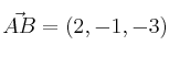 \vec{AB}=(2,-1,-3)