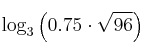 \log_3 \left( 0.75 \cdot \sqrt{96} \right) \log_3 \left( 0.75 \cdot \sqrt{96} \right)