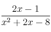 \frac{2x-1}{x^2+2x-8} \frac{2x-1}{x^2+2x-8}