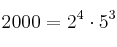 2000 = 2^4 \cdot 5^3
