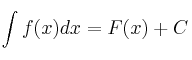 \int f(x) dx = F(x) + C