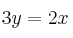 3y = 2x