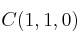 C(1,1,0)