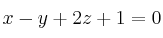 x-y+2z+1=0