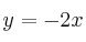 y = -2x
