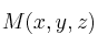 M(x,y,z)
