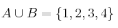 A \cup B = \{1,2,3,4\}