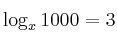 \log_x 1000=3