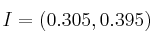 I=(0.305, 0.395)