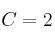 C=2
