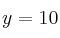 y=10