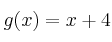 g(x)=x+4