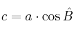 c = a \cdot \cos \hat{B}