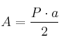 A=\frac{P \cdot a}{2}