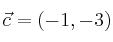 \vec{c} = (-1,-3)